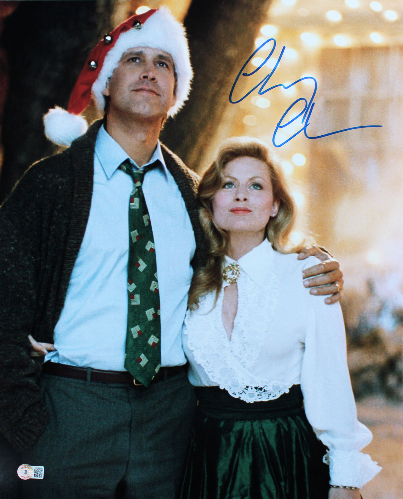 Chevy Chase Christmas Vacation Signed 16x20 Vertical Photo Poster painting w/ Beverly BAS Wit