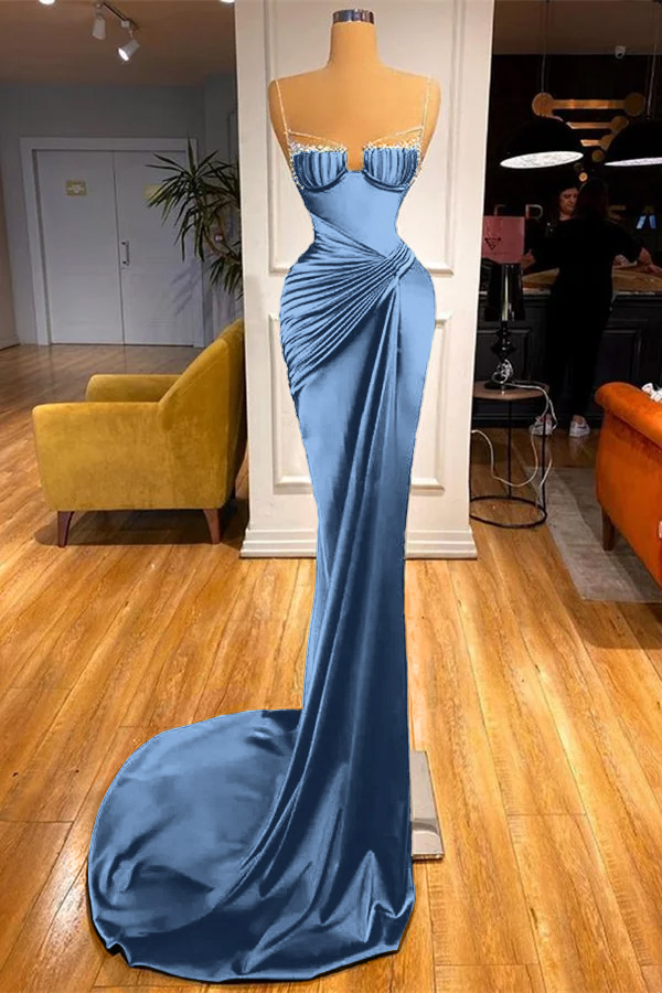 Miabel Spaghetti-Straps Mermaid Dark Green Prom Dress