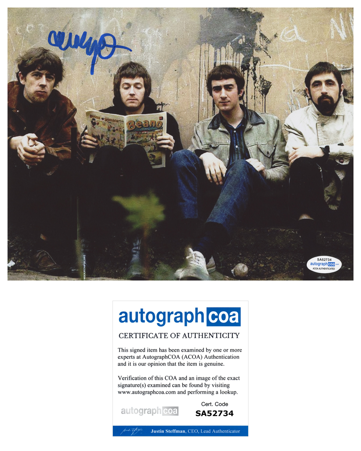 John Mayall Signed Autograph 8x10 Photo Poster painting The Bluesbreakers Eric Clapton ACOA COA