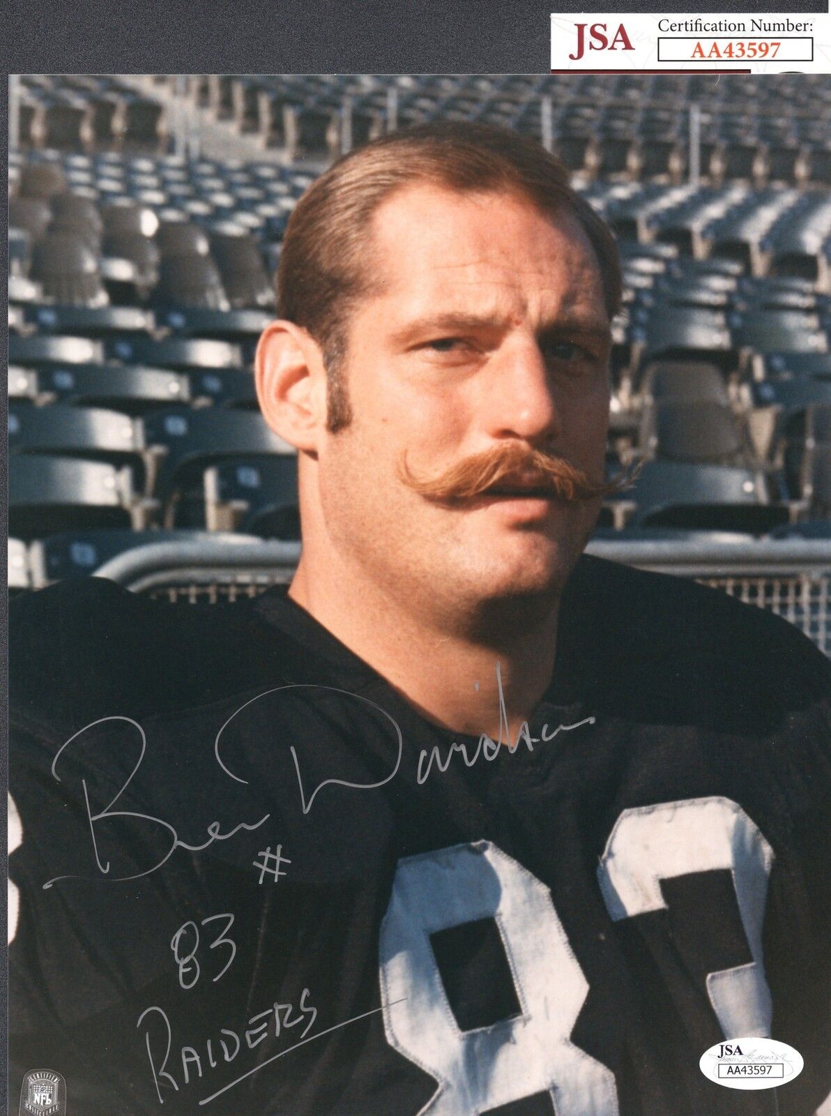 JSA Ben Davidson Autographed Signed AUTO 8x10 Photo Poster painting Oakland Raiders TRB 215