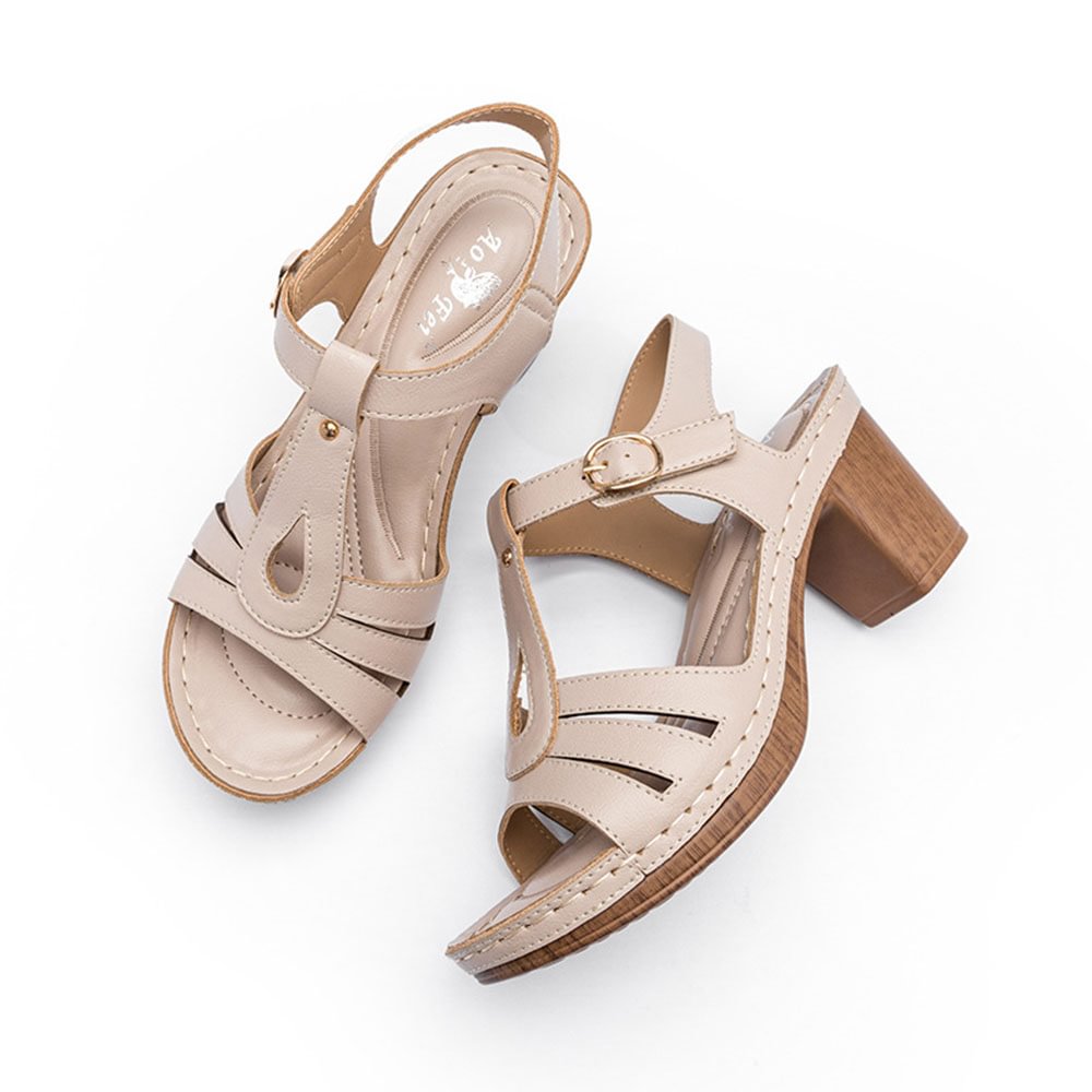 2021 nuovi sandali alla moda con tacco spesso da donna