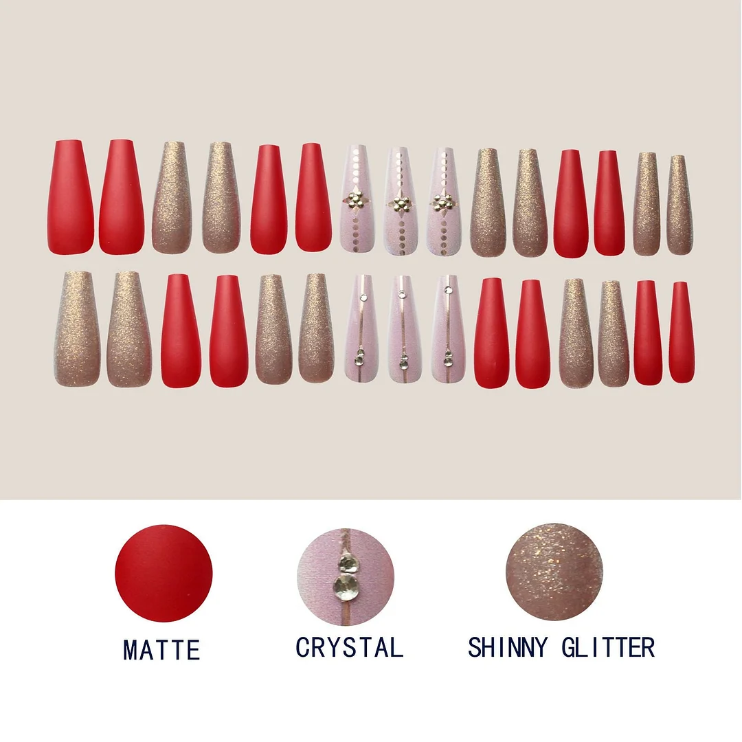 24/30Pcs Pink Leopard Designs False Nails French Long Coffin Artificial Fake Nail Fashion Full Cover Nail Art Tips Press on Nail-Nail Inspo