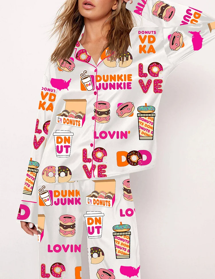 Women's Valentine Dunkie Junkie Pajama Set
