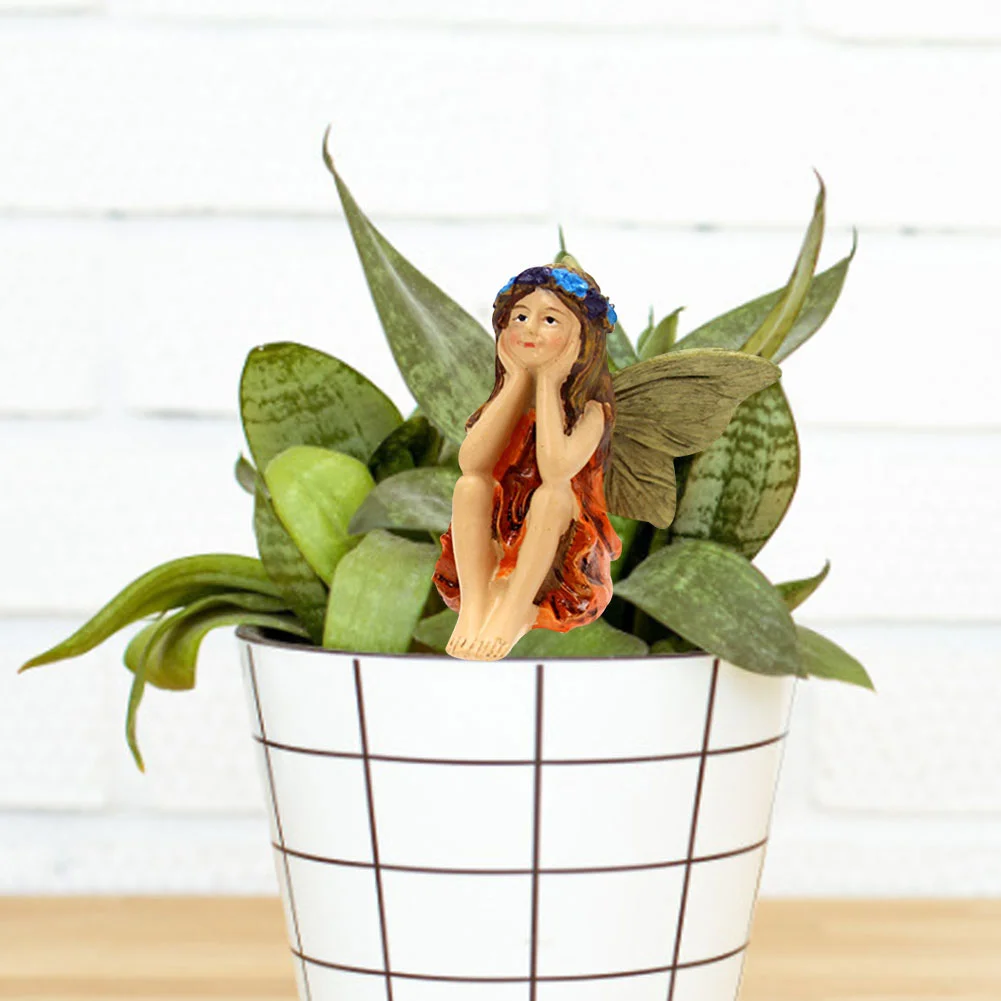 Mini Fairy Figurines Elf Set Resin Miniatures Garden Landscape Decoration