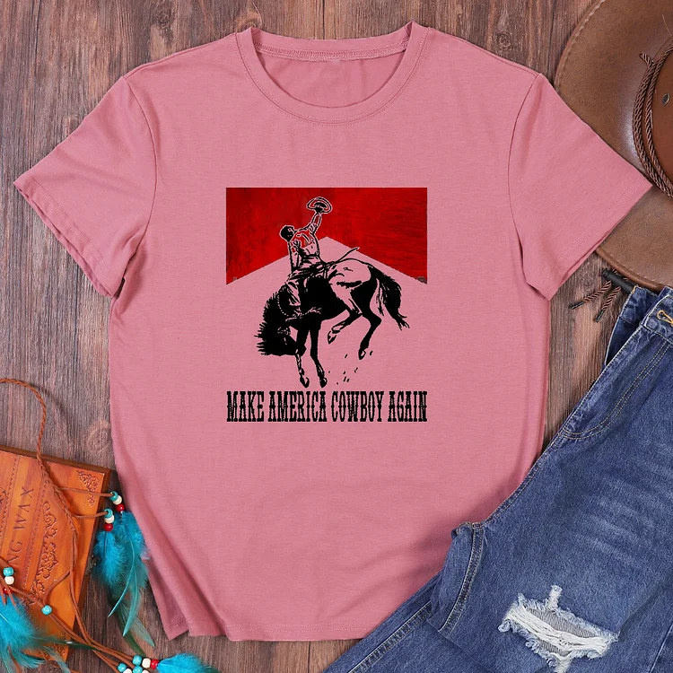 Make America Cowboy Again T-shirt Tee-014278-Annaletters