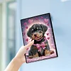 (US Local)Puppy Special Shaped A5 5D DIY Diamond Art Painting Notebook Kit for Friends