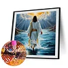 Jesus 5d DIY Runde Vollbohrer Dimond Gemälde Kit Haus Wanddekoration 30x30cm