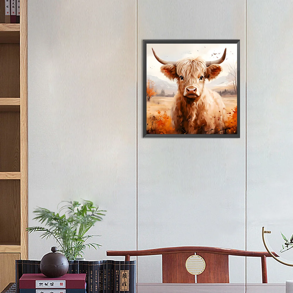 Diamond Painting - Full Round Drill - Highland Yak(Canvas|30*30cm)