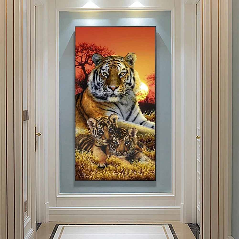 Diamond Painting - Full Round Drill - Tiger(50*110cm)