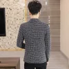 Fashionable and casual plaid British suit jacket