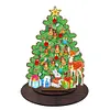 Wooden Desktop Diamond Art Kits Xmas Tree Diamond Painting Desktop Ornaments Kit