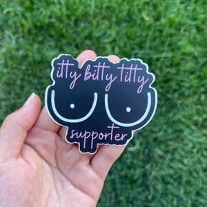 Pornhint Itty Bitty Supporter Sticker, Funny Sticker, NSFW Sticker, Flask Sticker, Water Bottle Sticker, Laptop Sticker NSFW