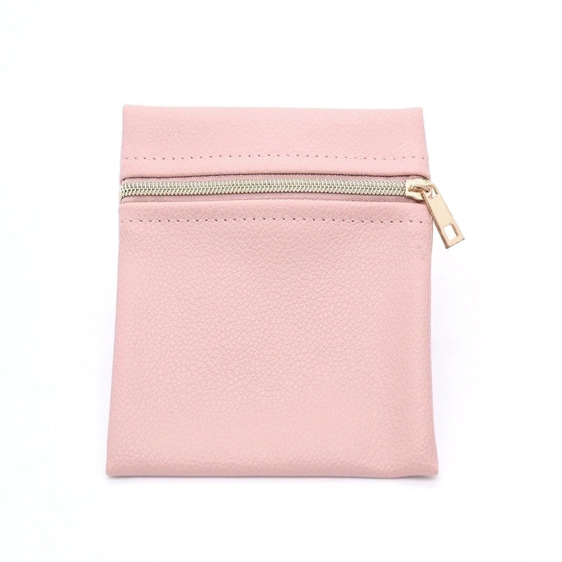 1 Pc/Package PU Leather Casual Handmade Minimalist Indoor Outdoor Daily Square Simple Solid Color Jewelry Packaging Bags