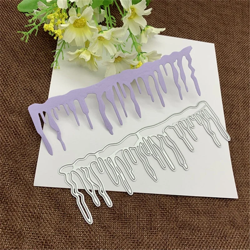 Icicle winter decoration metal cutting die craft stamp die-cut embossing card making mold frame