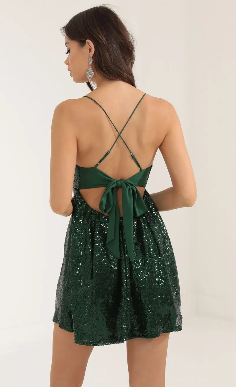 Brownm Fashion Sexy Sequined Suspender Bow Dress Dresses
