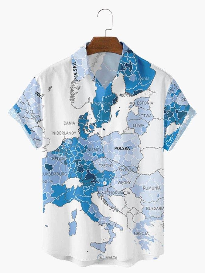 Men's map print shirt