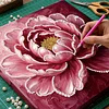 DIY Pearl Painting Peony for Home Wall Decor with Frame(25x25cm)