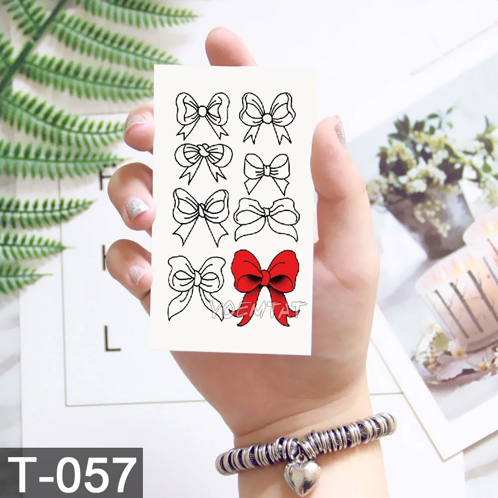 Sdrawing Temporary Tattoo Sticker Lotus Colorful Feather Leaves Butterfly Flash Tatoo Female 3D Body Art Child Fake Tatto Male