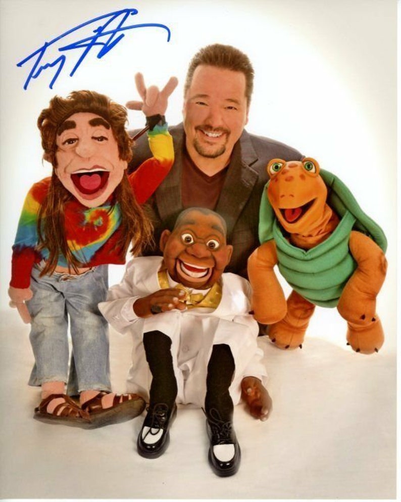 Terry fator signed autographed ventriloquist Photo Poster painting