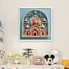 Paper Quilling Castle-14CT Stamped Cross Stitch 40*40cm/15.75*15.75in tapestrymarket