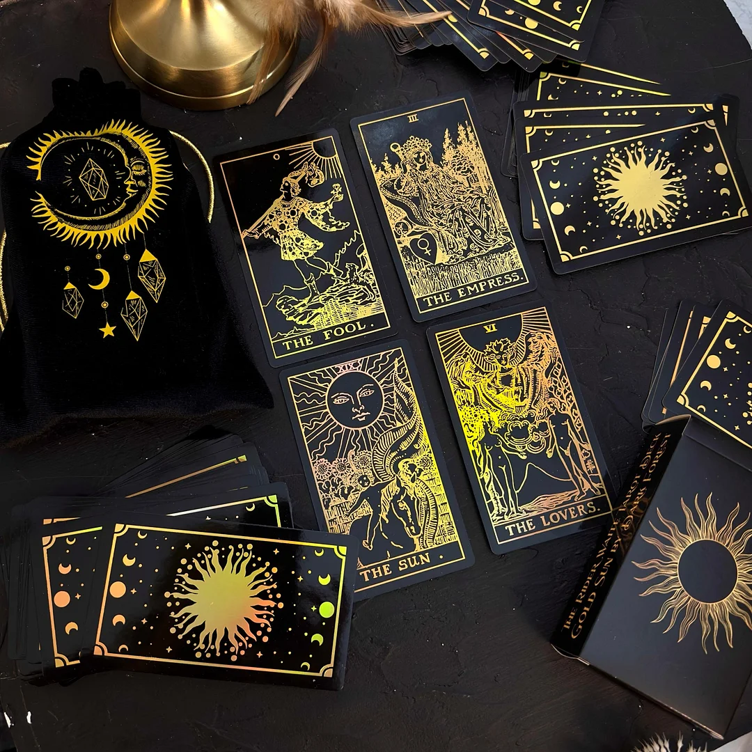 Tarot Deck Cards Gold 