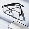 BT6.0 AI Transparent Smart Glasses 156 Languages Intelligent Translator Eyeglasses Type-C Charging HiFi Stereo Headset Glasses for Business Travel Meeting