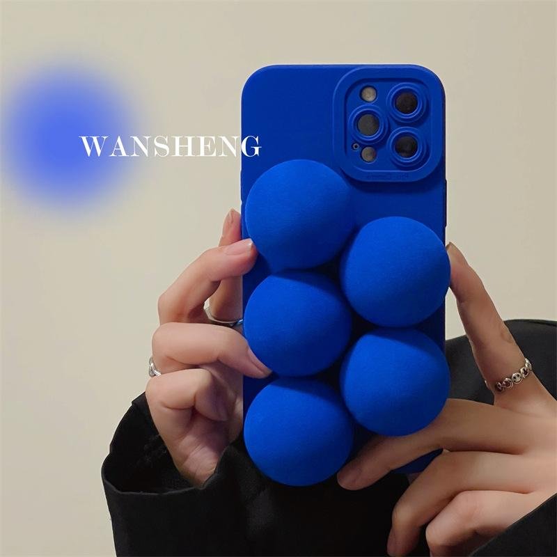 Klein Blue Relaxed 3D Ball Protect Case For iPhone