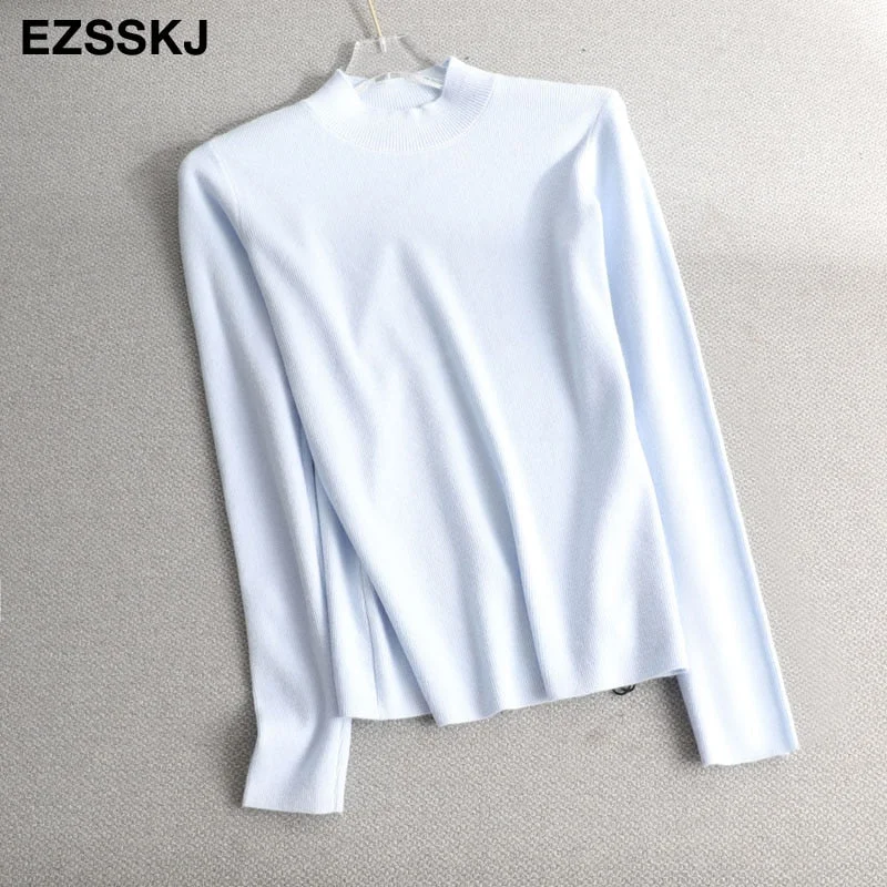 Loose  halfneck Sweater Pullover Women Autumn winter Casual long Sleeve basic plus size Sweater For women Female knit top