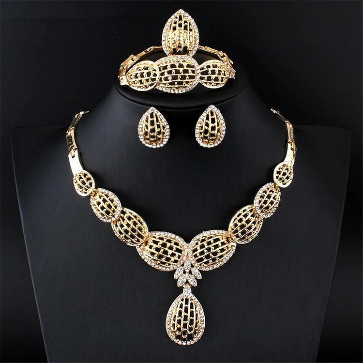 Four-piece hollow bride ornament set