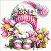 (US Only)Gnome Design DIY Bead Embroidery Kit 39x39cm 9CT Cross Stitch Kit for Home Decor