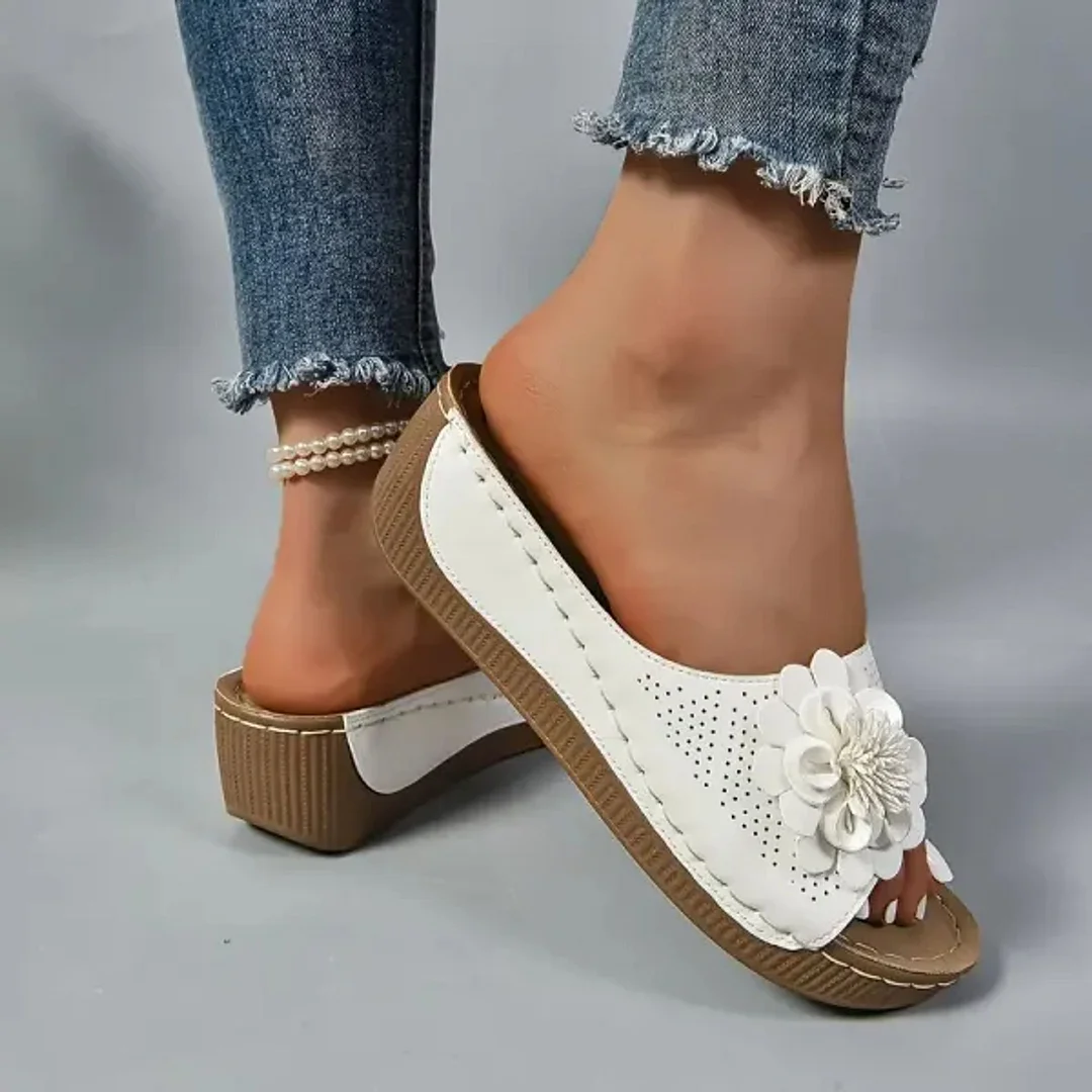 🚶&zwj;♀️💥Hottest today 70% OFF💥 Comfortable non-slip solid color open-toe wedge sandals for women