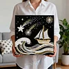 (25x25cm)DIY Pearl Painting Framed Handmade Pearl Material Art Kit Living Room Decor