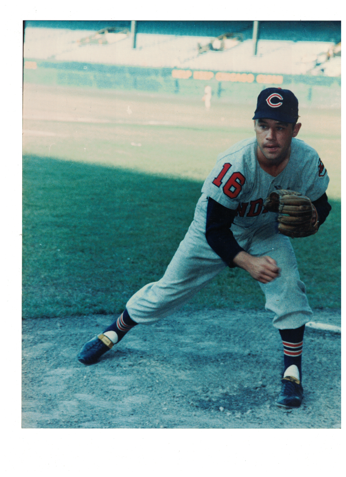 John Briggs Cleveland Indians 8x10 Vintage BRACE Baseball Photo Poster painting RH3