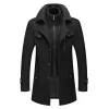 Men's Double Collar Cold Resistant Woolen Coat