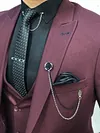 Olympia Claret Red  Slim Fit  Suit