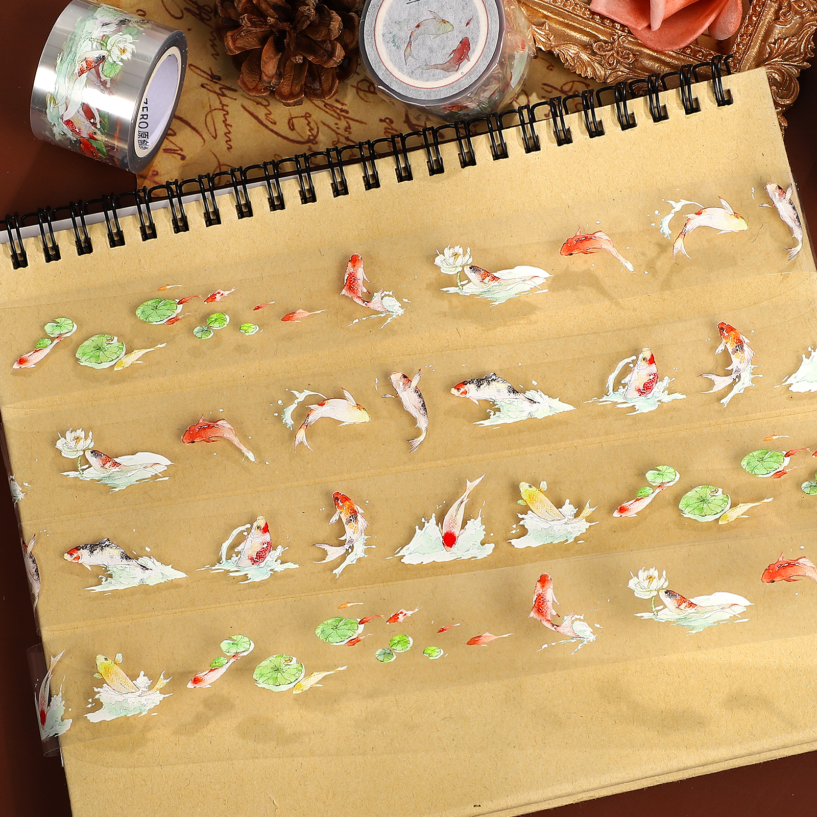 PET 테이프 - 27mm*5m 빈티지 물고기