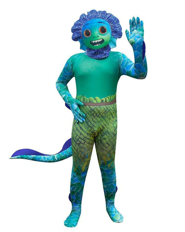 Mayoulove Kids Luca Cosplay Boys Halloween Party School Play Costume-Mayoulove