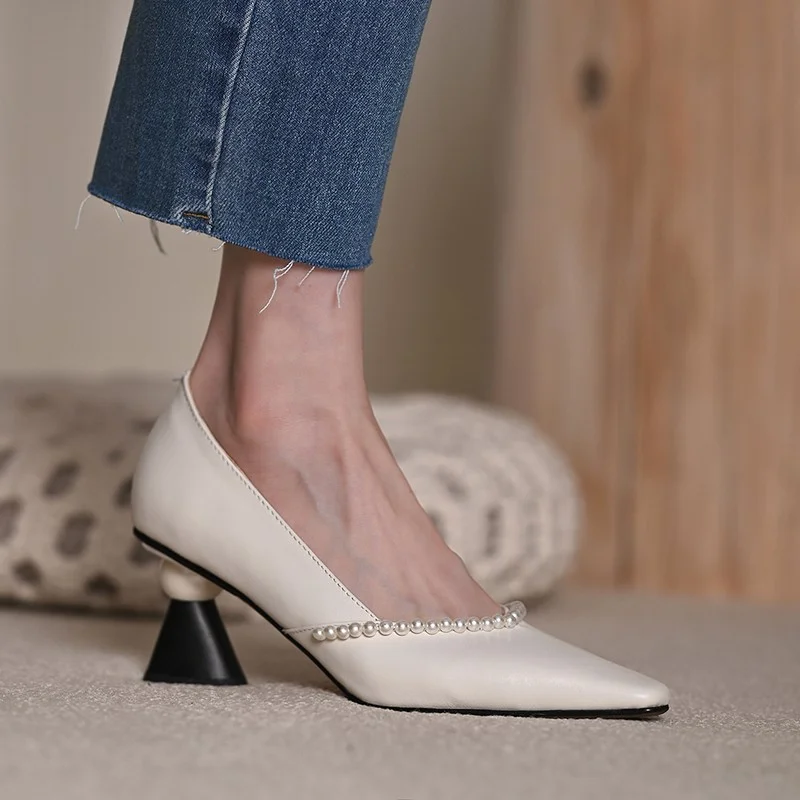 Tanguoant Tanguoant Retro Single Shoes Female 2023 Spring Model New Wedding Shoes Design Sense Minority Temperament Hepburn Wind High Heels Summer
