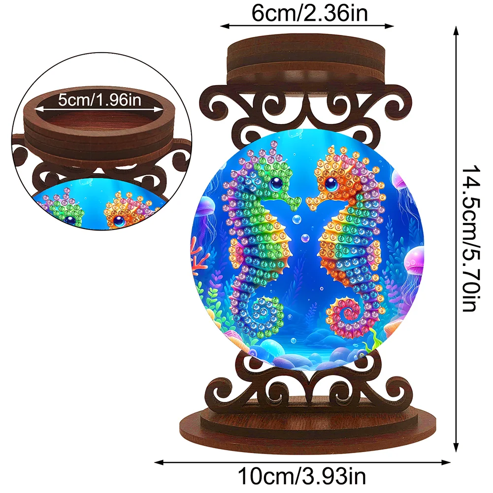 Seahorse Desktop Diamond Painting Candle Holder Aromatherapy Candle Holder