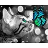 Cat Kiss Butterfly-11CT Stamped Cross Stitch 40*50cm