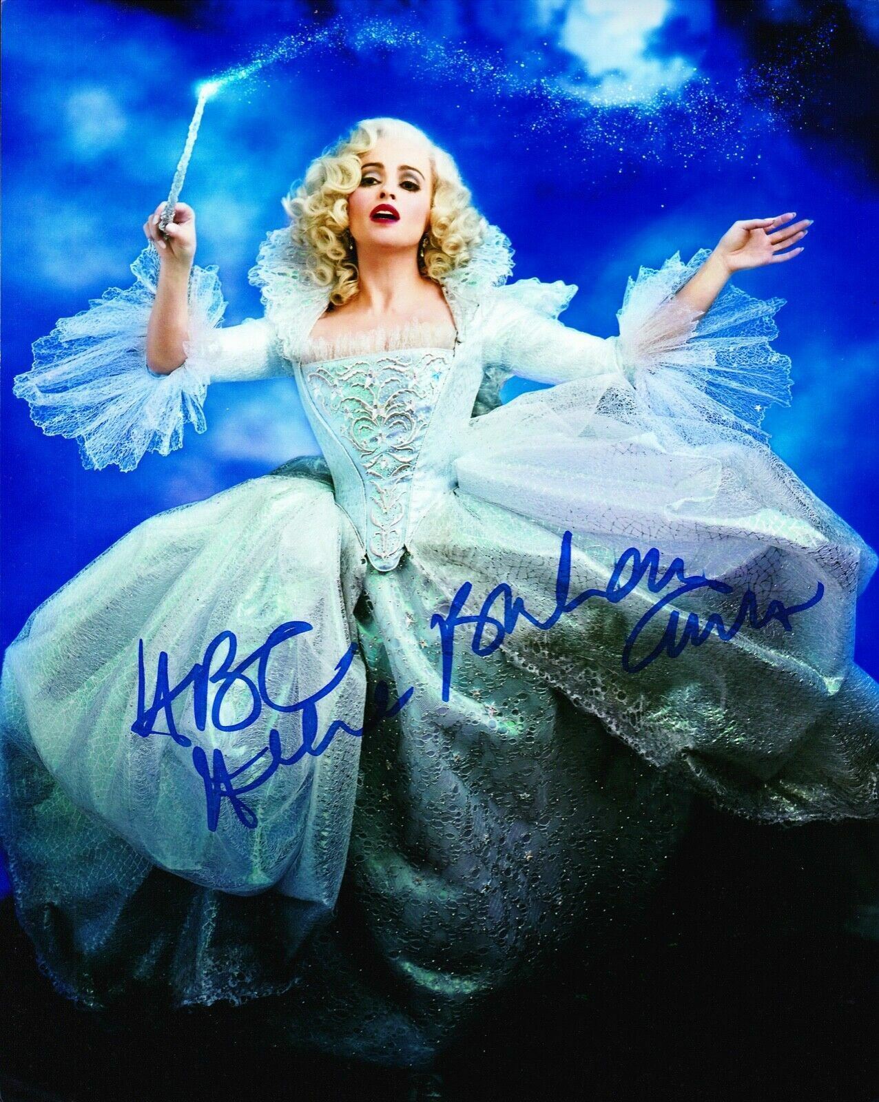 Helena Bonham Carter SIGNED 10X8 Photo Poster painting Fairy Godmother Cinderella AFTAL COA (B)