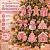 10pcs/set DIY Rhinestone Diamond Special Shape Pearl Art Hanging Acrylic DIY Double-sided Printed Christmas Tree Ornament Kit