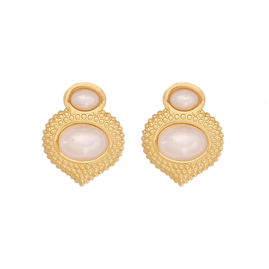 Pearl Flower Heart Earrings Butterfly Stainless Steel Earrings Earrings E593