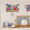 Wooden Hummingbird Flower Special Shape Diamond Painting Hanging Hooks for Decor