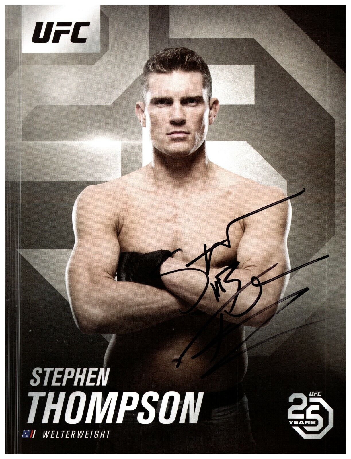 ~~ STEPHEN THOMPSON Authentic Hand-Signed UFC FIGHTER