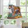 2D Flat DIY Tiger Diamond Art Pendant Diamond Painting Set Home Decoration Craft