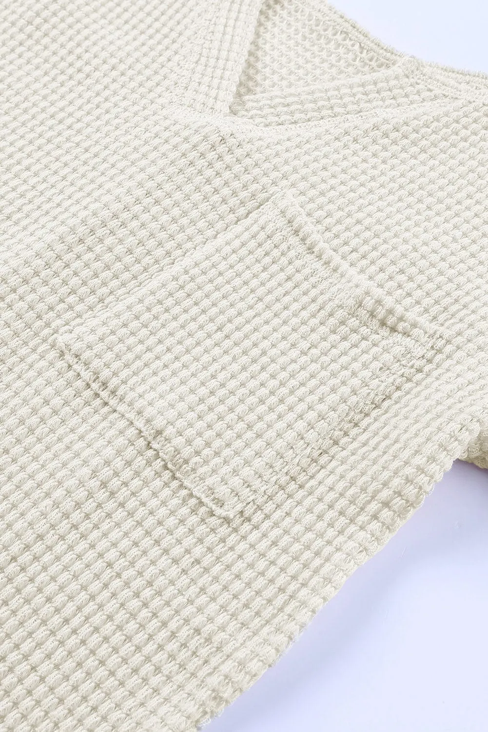Everyday Waffle Knit Henley Top