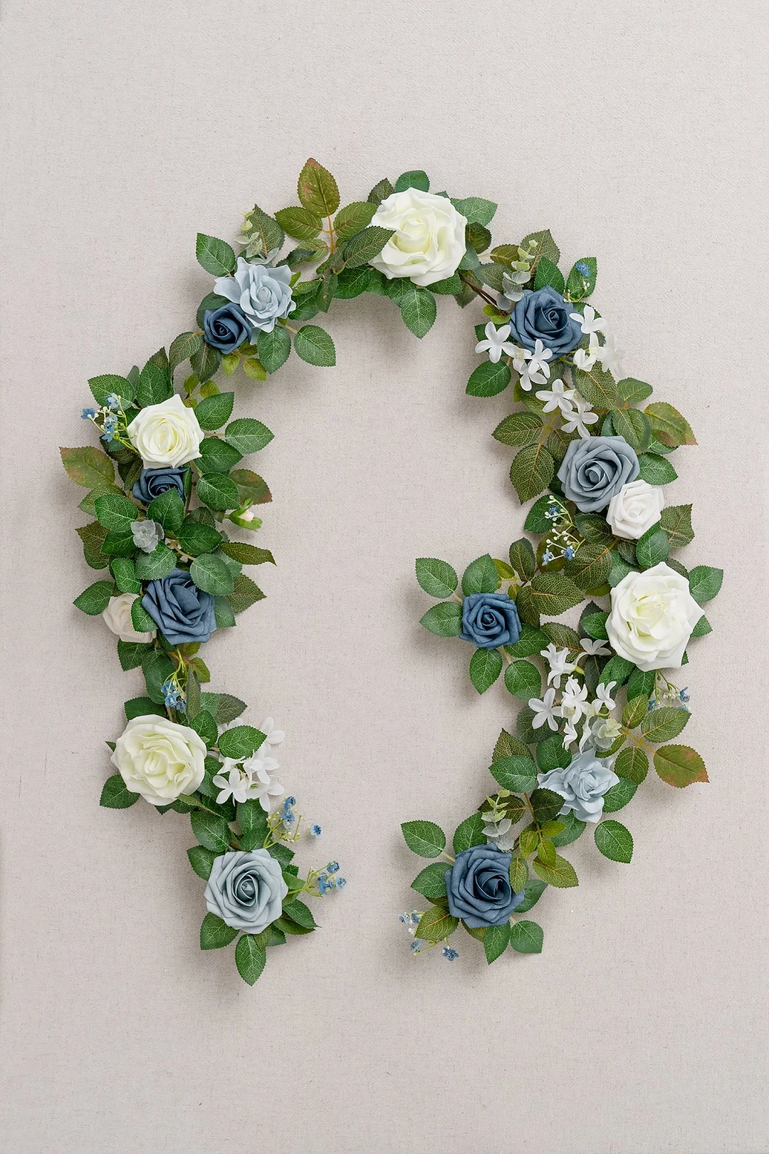 5ft Flower Garland in Dusty Blue & Navy