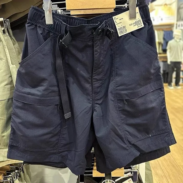 Faionable Summer Men's Casual Loose Fit Five Inch American Functional Workwear orts Thin Lightweight ex Cargo Pants