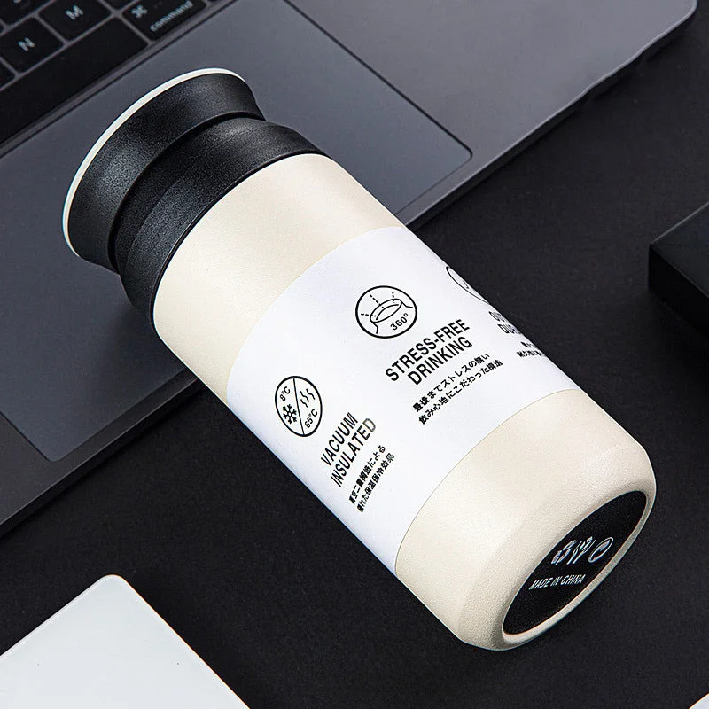 Coffee Cups-Matte-Black And White Tumbler